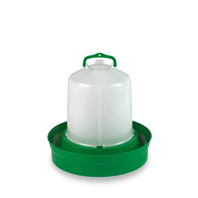 Poultry trough 5 l. deep base, green & white